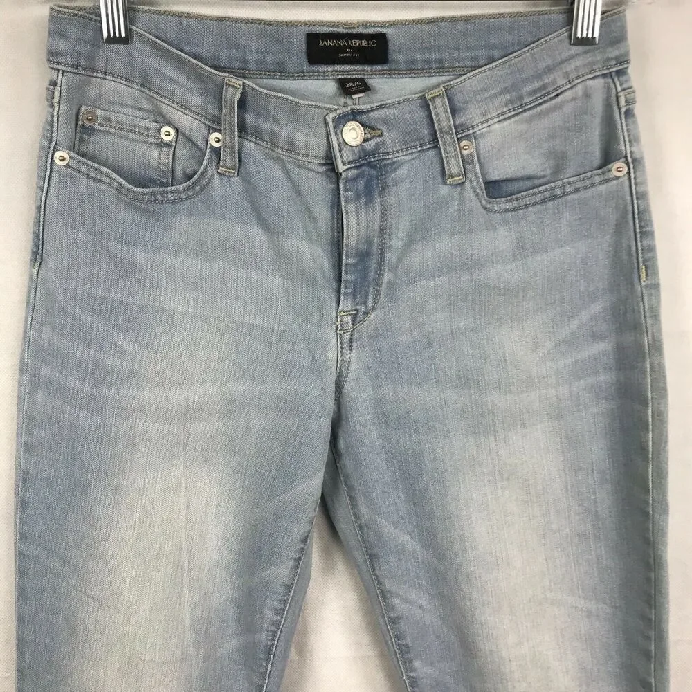 Banana Republic Jeans Womens Sz 6 Light Wash‎ Blue Mid Rise 5 Pocket